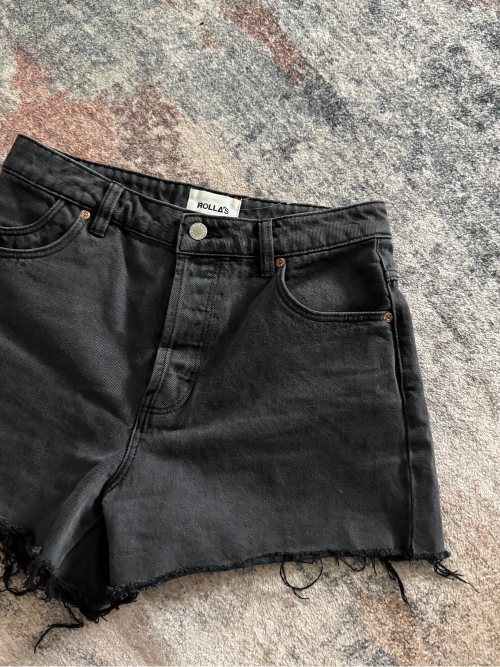 Rolla’s Original Short High Rise Cut-Off Denim Shorts - Picture 3 of 7